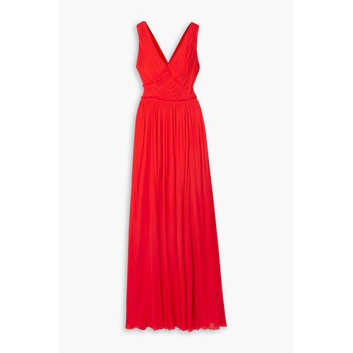 Jason Wu - Cutout Lace-Trimmed Cotton And Silk-Blend Voile Maxi Dress - Red  - US 0 for Women