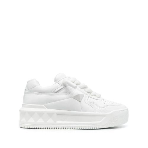 Valentino Garavani One Stud XL Leather Sneakers White for Women