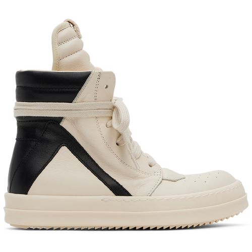 Rick Owens Baby Off-White & Black Geobasket Sneakers für Kinder