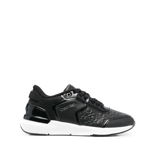 Farfetch Calvin Klein Black Leather Sneakers Calvin Klein Leather