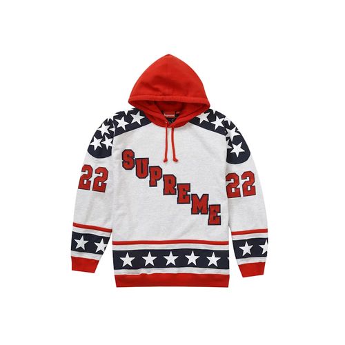Supreme Hockey Hooded Sweatshirt (FW22) Ash Grey for Women