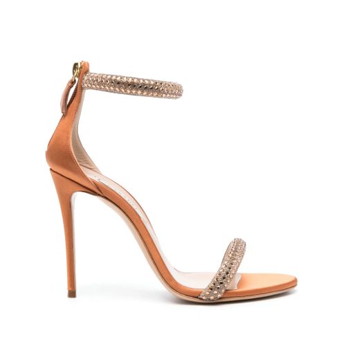 Casadei Scarlet Stratosphere 100mm Leather Sandals Gold