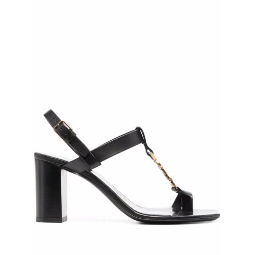 Saint Laurent 75mm Cassandra Sandals Black for Women