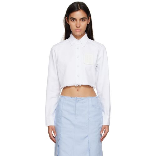 Raf Simons White Cropped Denim Shirt for Women