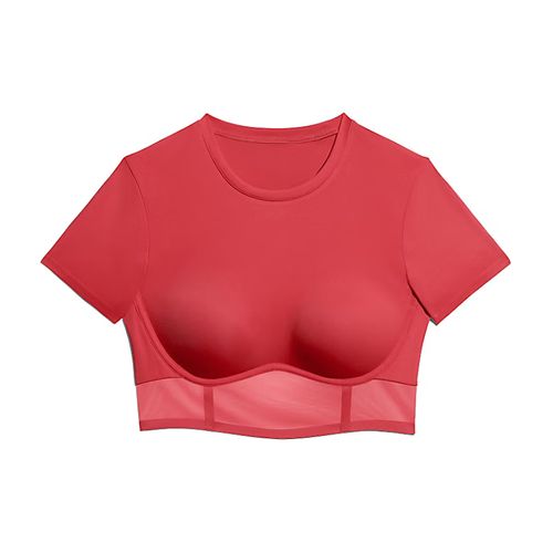 Adidas Ivy Park Circular Knit Crop Top Real Coral for Women