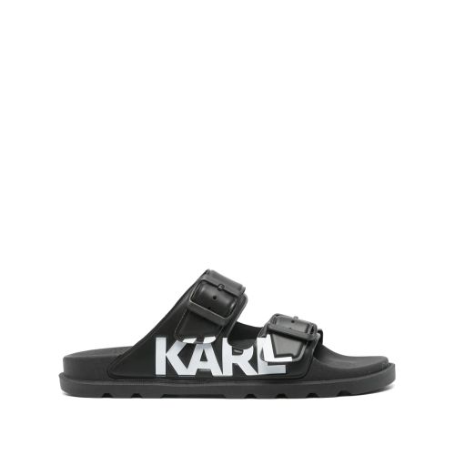 Karl Lagerfeld Logo-Debossed Slides Black for Women