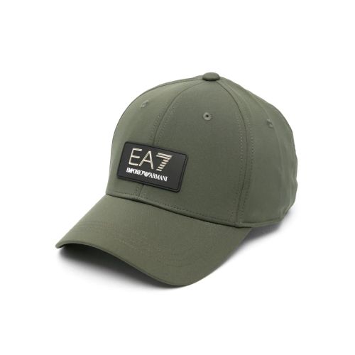 Ea7 Emporio Armani Logo-Appliqué Baseball Cap Green untuk Pria
