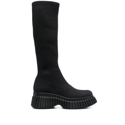 Camper Niki 70mm Thigh-High Slip-On Boots Black for Women