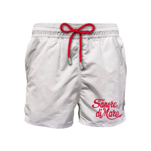 MC2 Saint Barth Embroidered Drawstring Swim Shorts White for Men