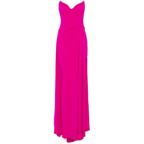 strapless open back dress Pink Rose Detail Bustier Maxi Dress – Maison-B-More Global Store main image 0