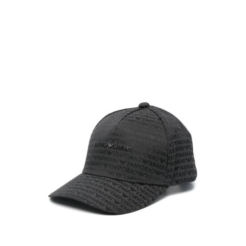 Emporio Armani Logo-Jacquard Cap Black for Men