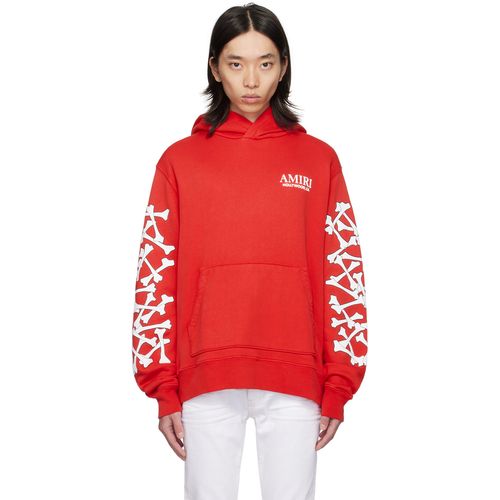AMIRI Red Bones Stacked Hoodie for Men