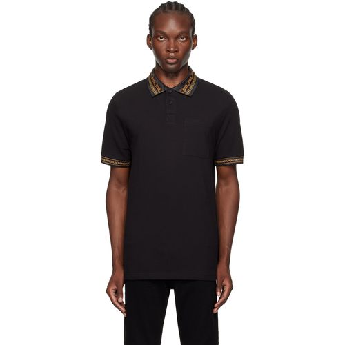 Versace Jeans Couture Black Gold Chain Couture Polo for Men