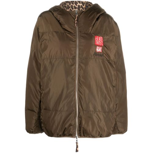 Wool Puffer Jacket White for Women