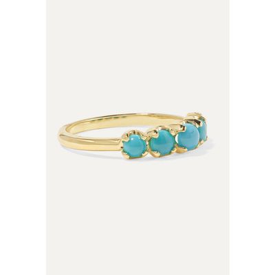Buy Jennifer Meyer 18 Karat Gold Turquoise Ring 6 At Goxip