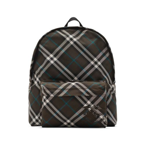 Burberry Shield Vintage Check-Print Backpack Blue for Men