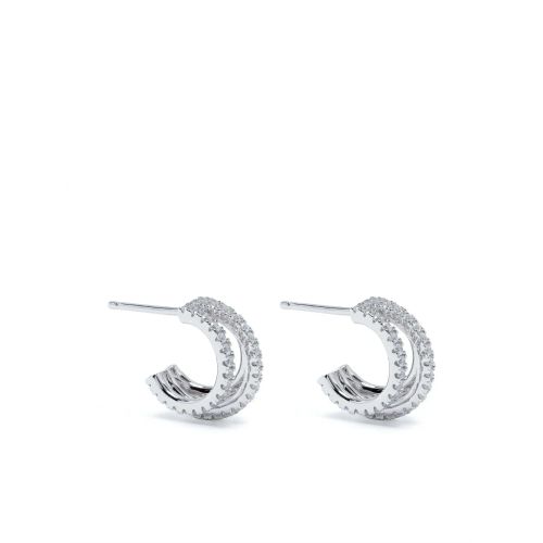 Apm Monaco Pave Hoop Earrings Apm Monaco 10mm Pavé Hoop Earrings