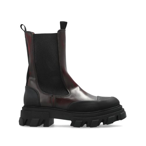 Santoni 100mm Leather Boots Black for Women