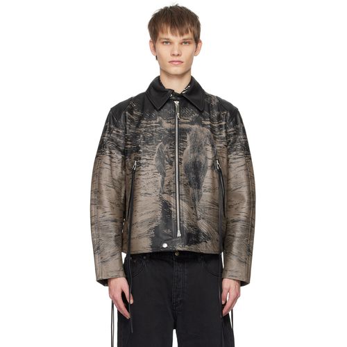 EYTYS Black Brown Dixon Leather Jacket for Men