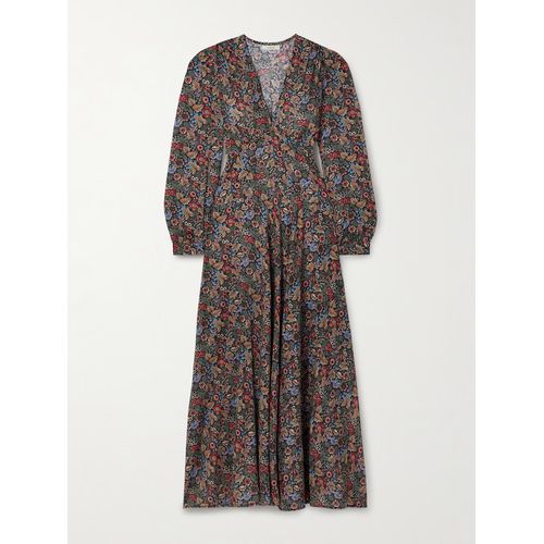 DOEN DEN - Blossom Pussy-Bow Floral-Print Silk-Crepe Maxi Dress - Multi -  Xx Small for Women