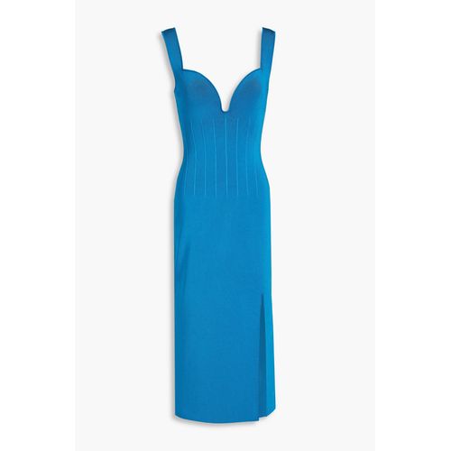 Galvan London - Atalanta Pleated Stretch-Knit Midi Dress - Yellow - L for  Women