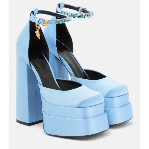 Gianni Versace Versace Satin Platform Pumps Versace Medusa Aevitas