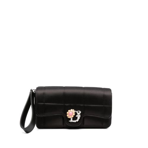 DSQUARED² DSQUARED2 D2 Statement Quilted Clutch Bag Black for Women