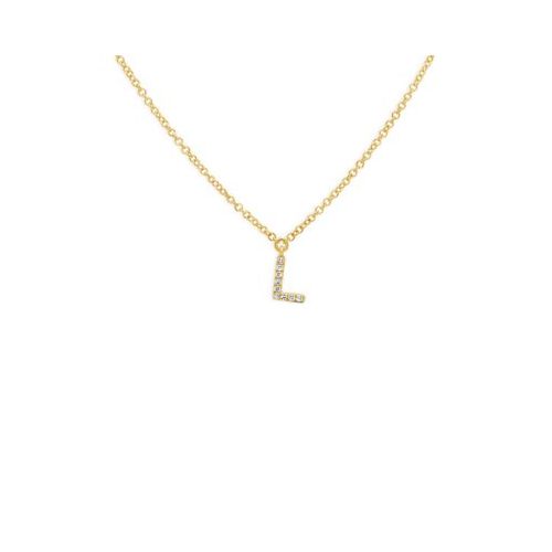 Moon Meadow 14K Yellow Gold Diamond Clover Pendant Necklace, 18