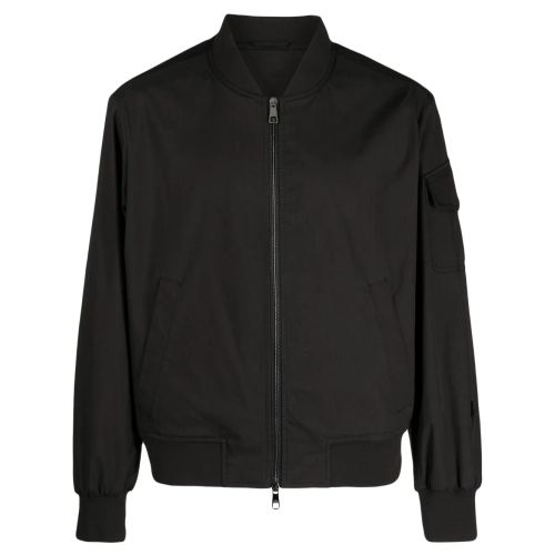 Neil Barrett Band-Collar Zipped Bomber Jacket Black for Men