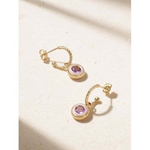 Alison Lou Madison 14-Karat Gold, Laboratory-Grown Amethyst And Enamel  Earrings Purple One Size - Main Image