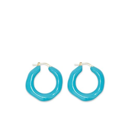 Jil Sander Chunky Hoop Design Earrings Blue for Women - Main Image