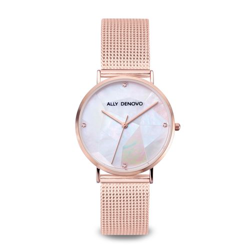ALLY DENOVO Gaia Pearl Rose Gold Black for Women
