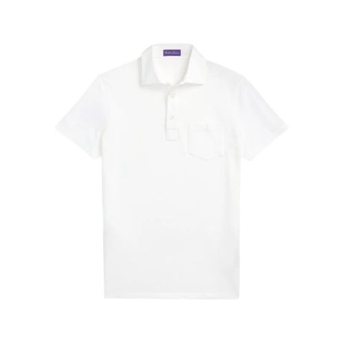 Ralph Lauren Purple Label Piqué Polo Shirt White for Men