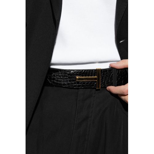 TOM FORD Stadium T Belt Black for Men