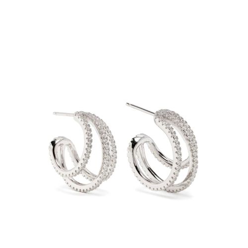 APM Monaco TRIPLE Hoop Earrings Silver for Women