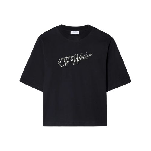 Off-White Logo-Embellished T-Shirt Black