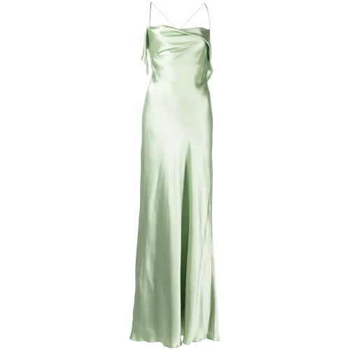 Michelle Mason Silk Cowl Neck Gown - Pink for Women