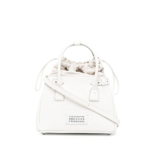 Maison Margiela Mini 5AC Drawstring Top-Handle Bag White