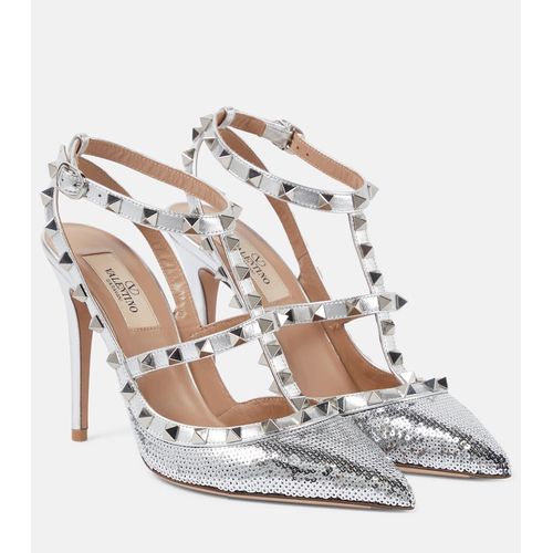 Valentino Garavani Rockstud 100 Sequined Pumps