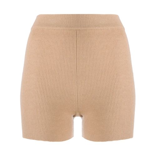 Cashmere In Love Alexa Ribbed-Knit Biker Shorts Neutrals for Women