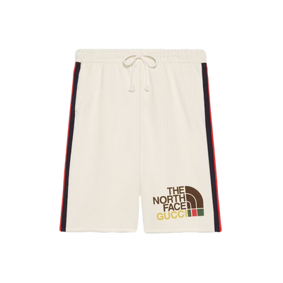 Buy Gucci X The North Face Web Print Shorts Beige At Goxip
