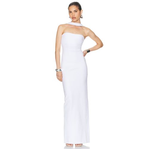 helsa dresses Orange Rhinestone Jersey Long Feather Prom Dress main image 0