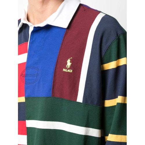 Palace X Polo Ralph Lauren Pieced Rugby Shirt Blue for Men