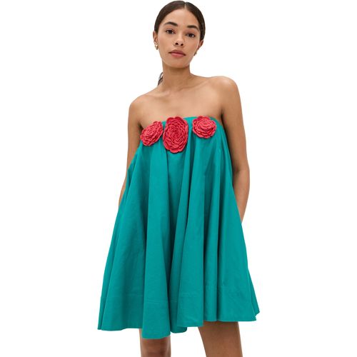 Pitusa Crochet Flower Tea Dress Teal Standard for Women