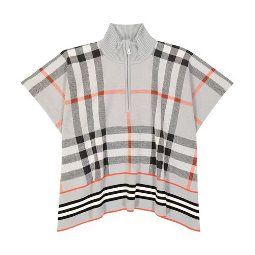 BURBERRY CHILDREN Burberry Kids Burberry Check Wool Poncho for Kids