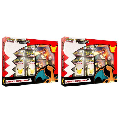 2021 pokemon trading card game celebrations lance's charizard v Amazon.com: Pokémon Cards 60 Assorted Trading Cards, Pokemon TCG  Collectible Deck Box, with 1 GX/V/VMAX/VSTAR, 5 Holos & A Plus Collectibles  Deck Box : Toys & Games main image 0