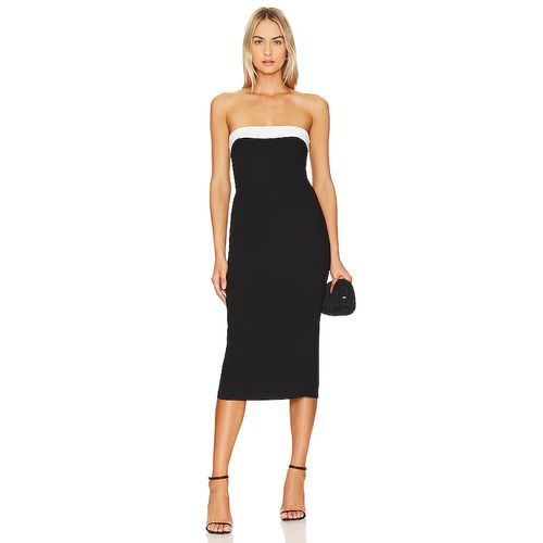 ivory satin midi dress Leila V-Neck Low Back Satin Midi Dress Ivory main image 1