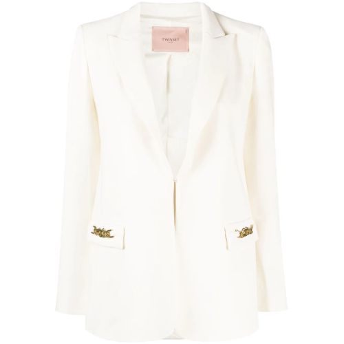 Farfetch Twinset Blazer TWINSET Embroidered Blazer Pink FARFETCH GE