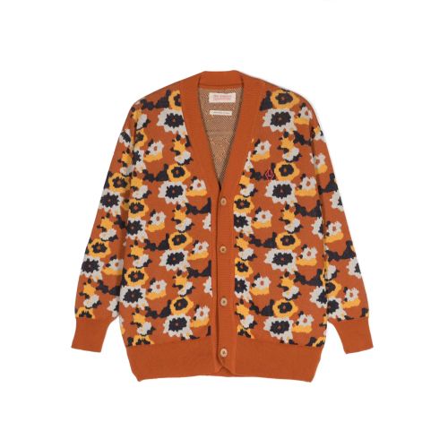 The Animals Observatory Racoon Knitted Cardigan Orange