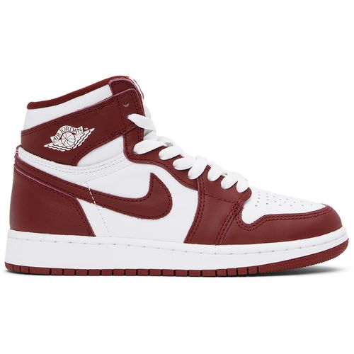 Nike Jordan Kids White Burgundy Air Jordan Retro High OG Big